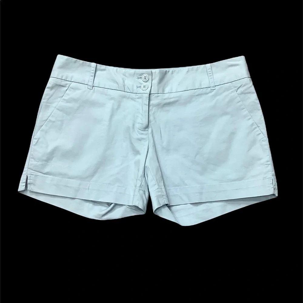 Women's The Limited 2 XS Shorts Chino Khakis Pastel Light Blue Stretch NWOT - Picture 4 of 6